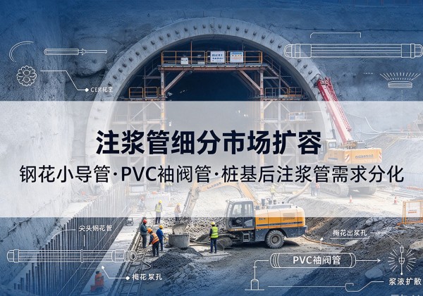 商城注浆管细分市场扩容，隧道钢花小导管、PVC 袖阀管、桩基后注浆管需求分化